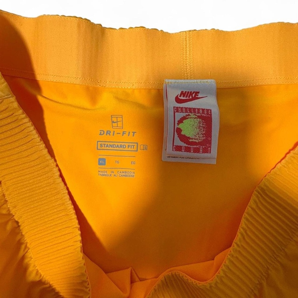Vintage Nike Challenge Court slam Agassi Tennis Shorts Bright Orange - Picture 3 of 3